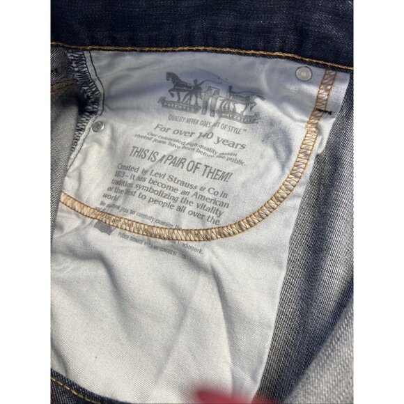 Levis 569 Loose Straight Mens Stretch Jeans 44X32 Dark‎ Blue - Picture 7 of 11